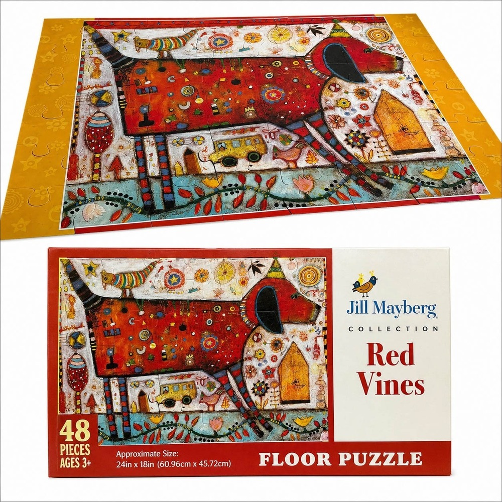 Pomegranate Kids Red Vines Jill Mayberg 48 Pieces Floor Puzzle Complete
